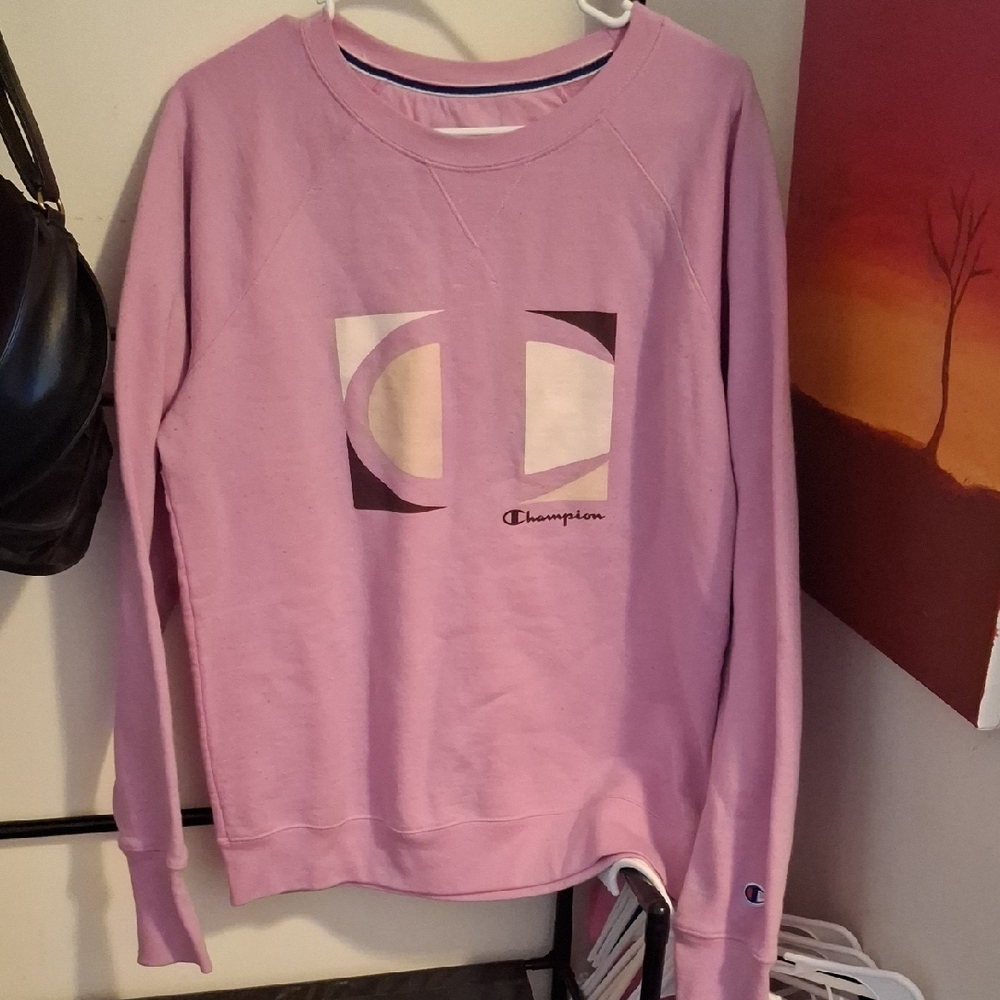 Champion Women's Light Pink Sweatshirt